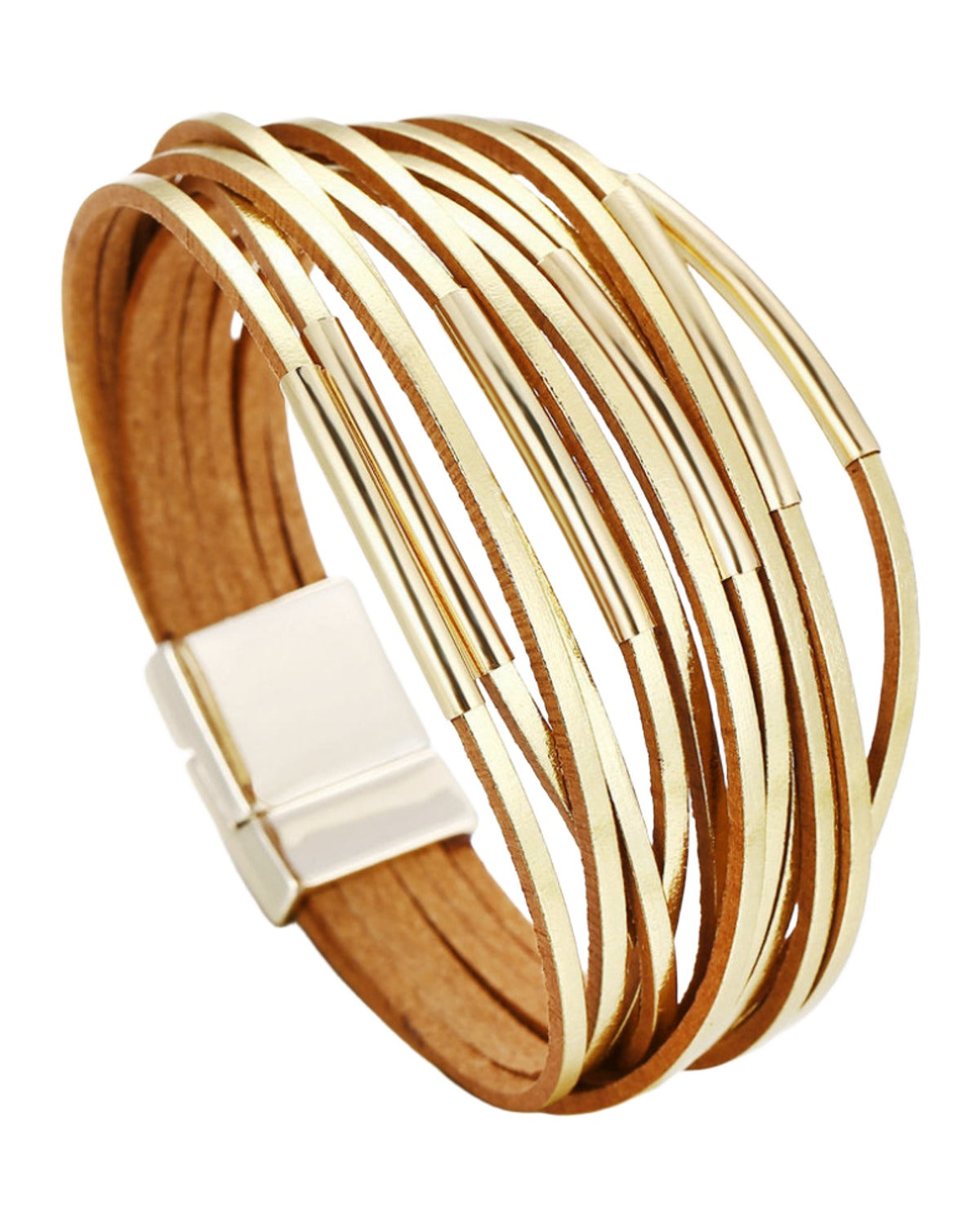 Faux Leather Magnetic Buckle Bracelet photo 4