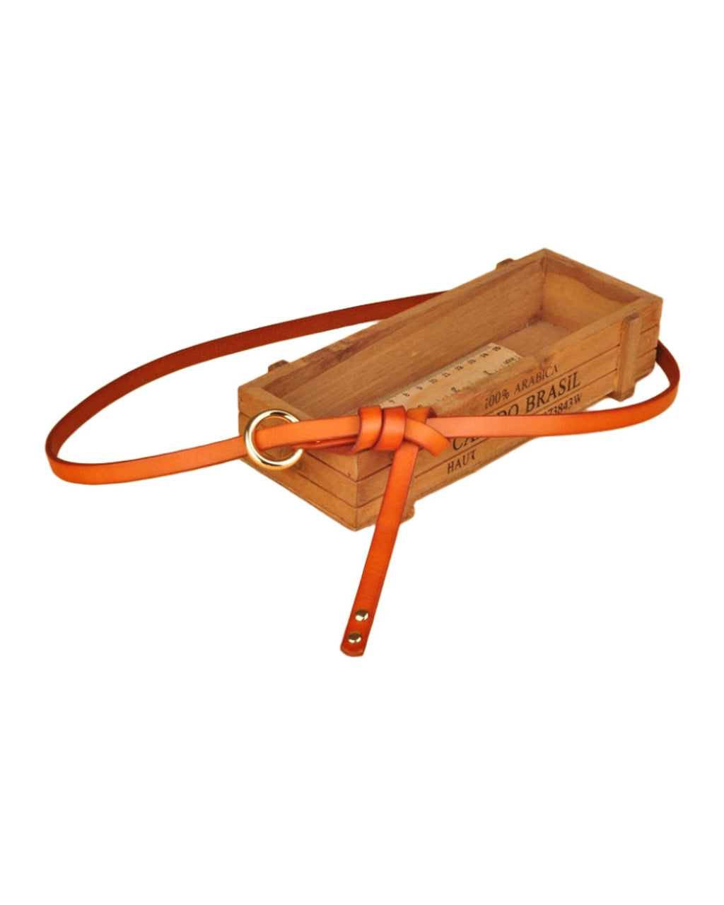 Round Button Top Leather Belt photo 6