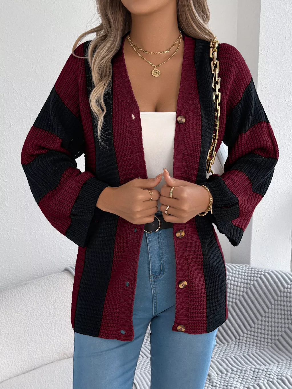 Block Button-up Cardigan (18)