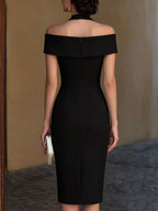 Cold Shoulder Halter Neck Midi Dress (14)