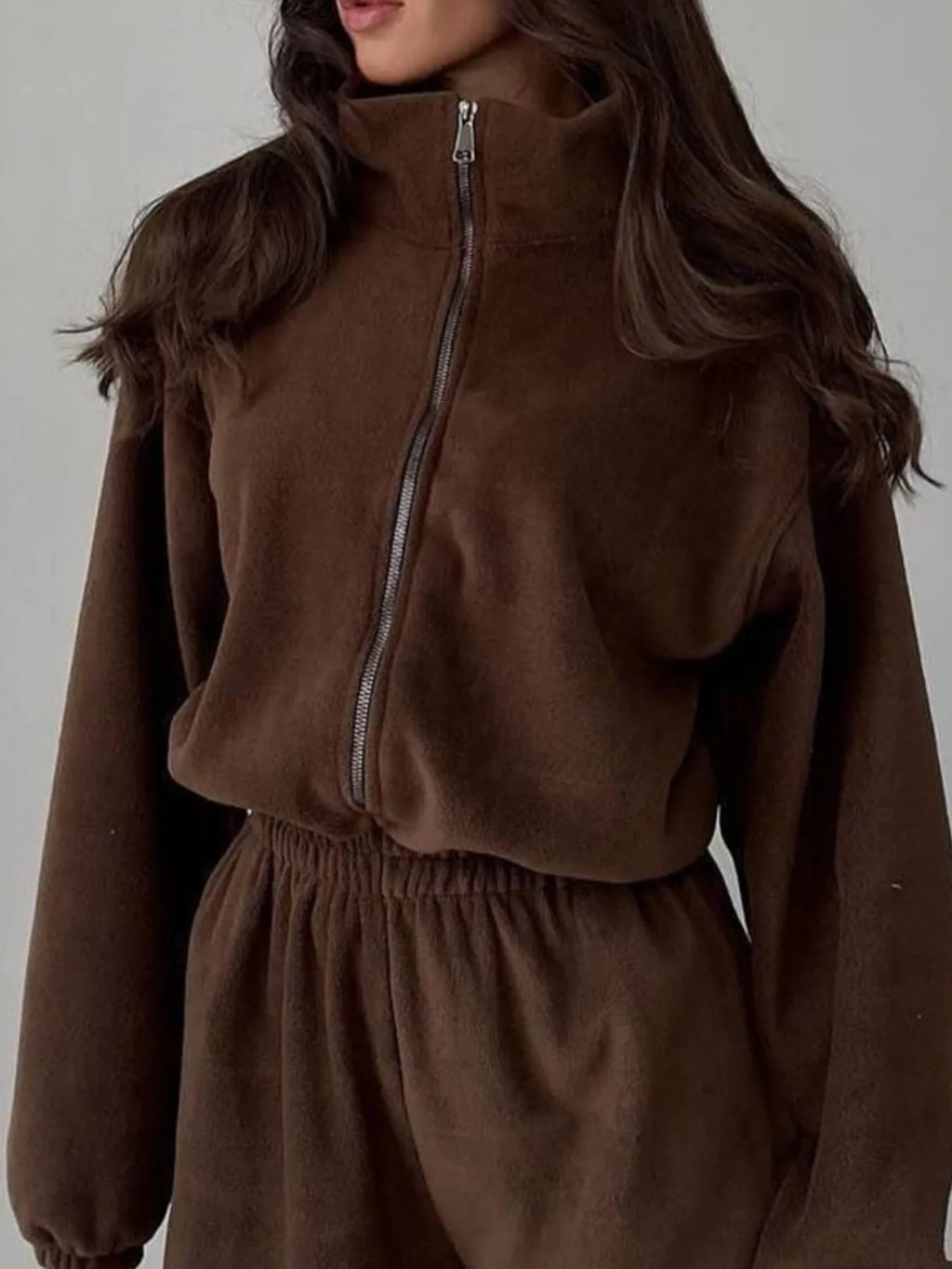 Zip Front Long Sleeve Jumpsuit (7)