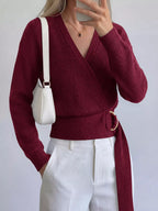 Metal Ring Detail Dropped Shoulder Sweater (15)