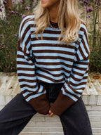 Striped Crew Neck Sweater (2)