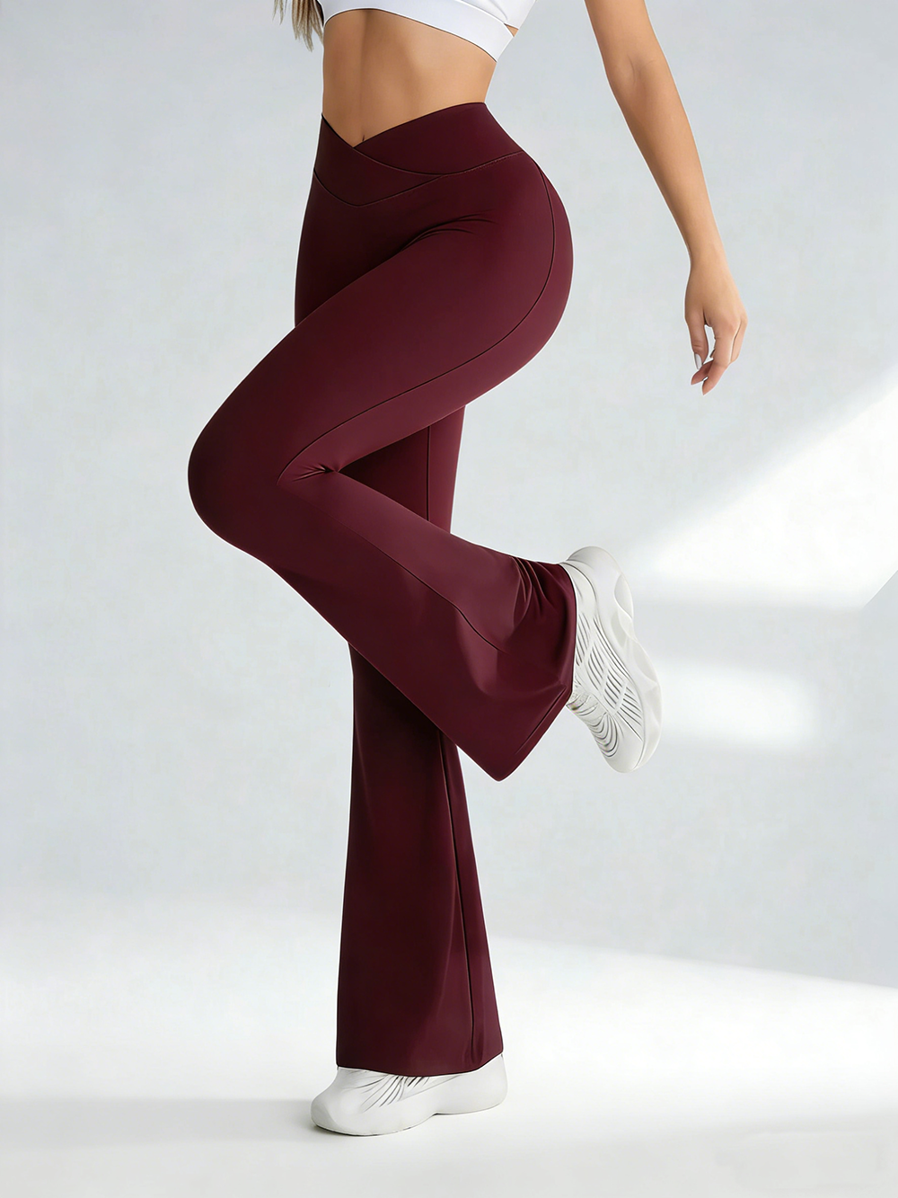 Crossover High Waist Flare Leggings photo 1