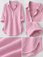 Collared Neck Long Sleeve Blouse (6)