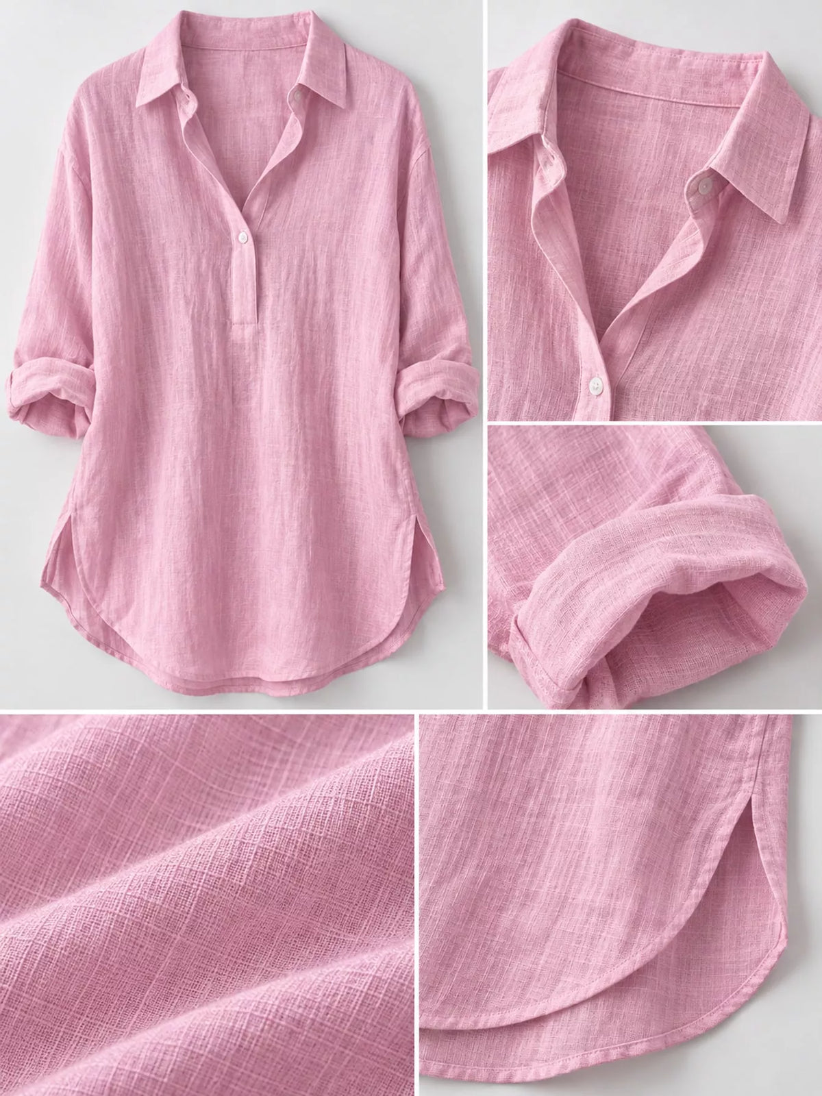 Collared Neck Long Sleeve Blouse (6)