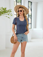 Lace Detail Short Sleeve T-shirt (23)