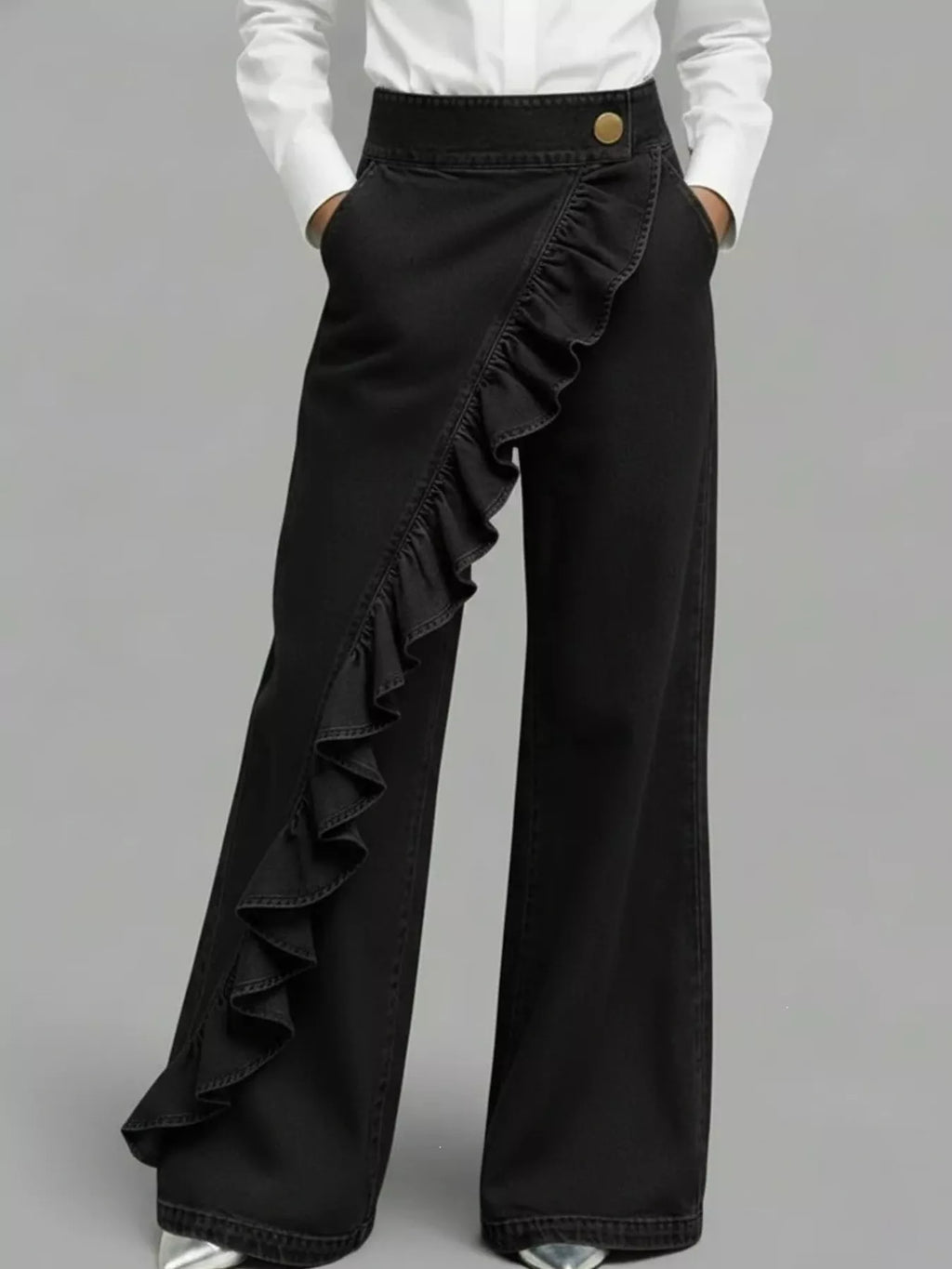 Full Size Ruffled Wide-leg Jeans Plus (9)