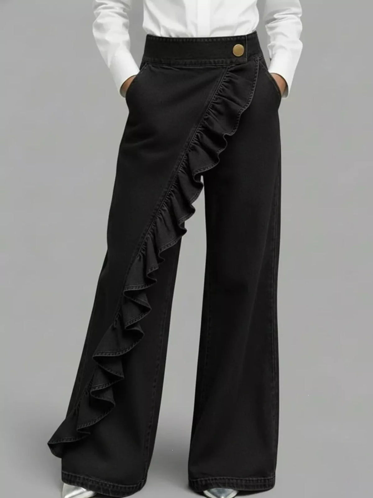 Full Size Ruffled Wide-leg Jeans Plus (9)