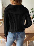 Cable-knit Long Sleeve Sweater (8)