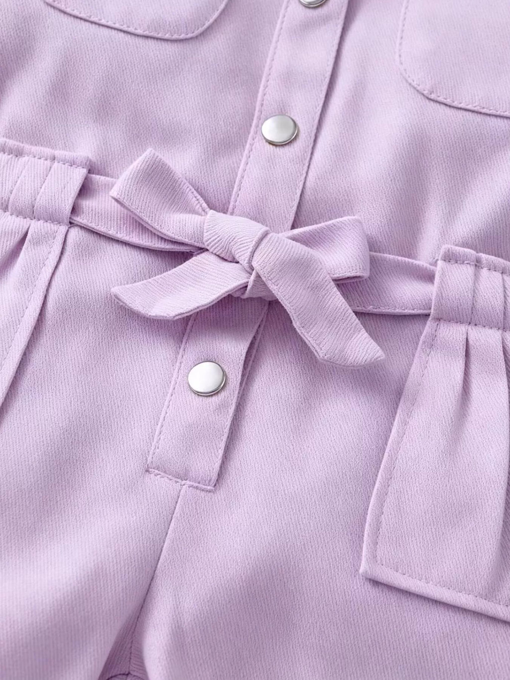 Children's Short Sleeve Belt Jumpsuit (4)