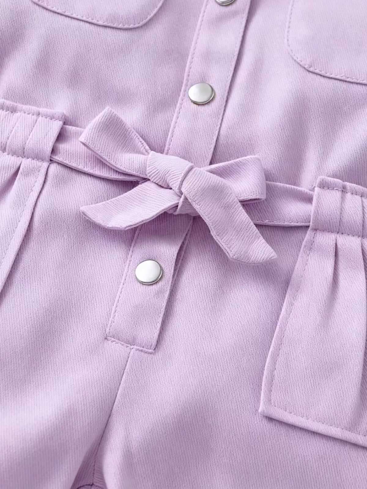 Children's Short Sleeve Belt Jumpsuit (4)