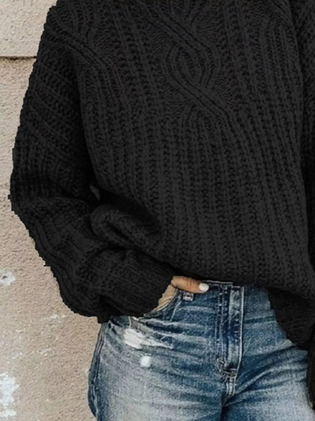 Turtleneck Long Sleeve Sweater (3)