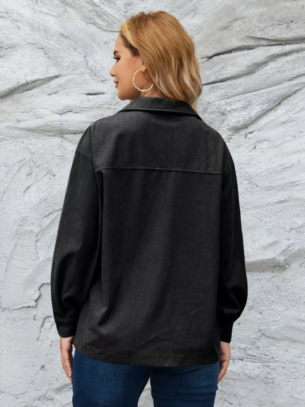 Casual Corduroy Button-down Jacket (17)