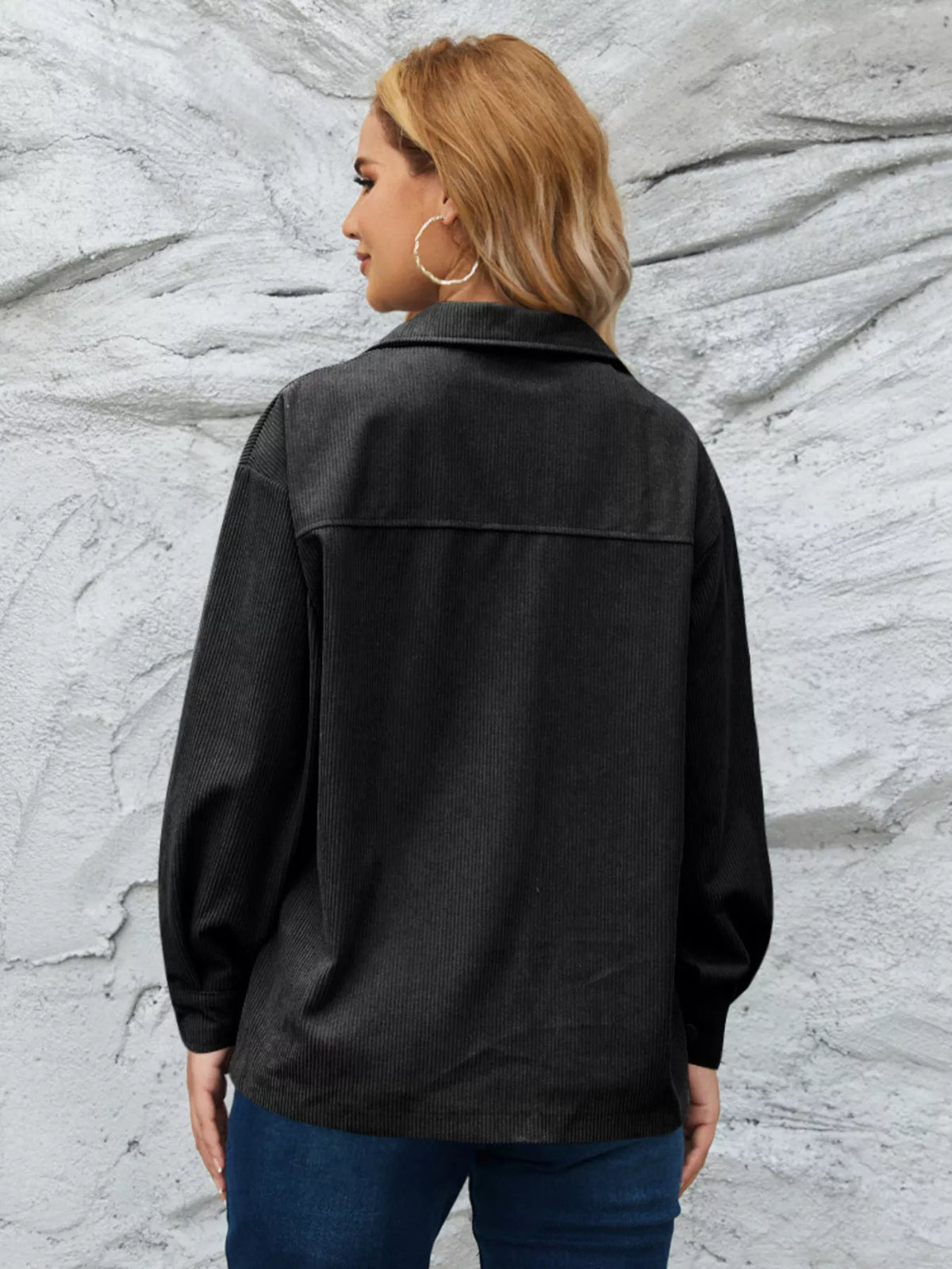 Casual Corduroy Button-down Jacket (17)