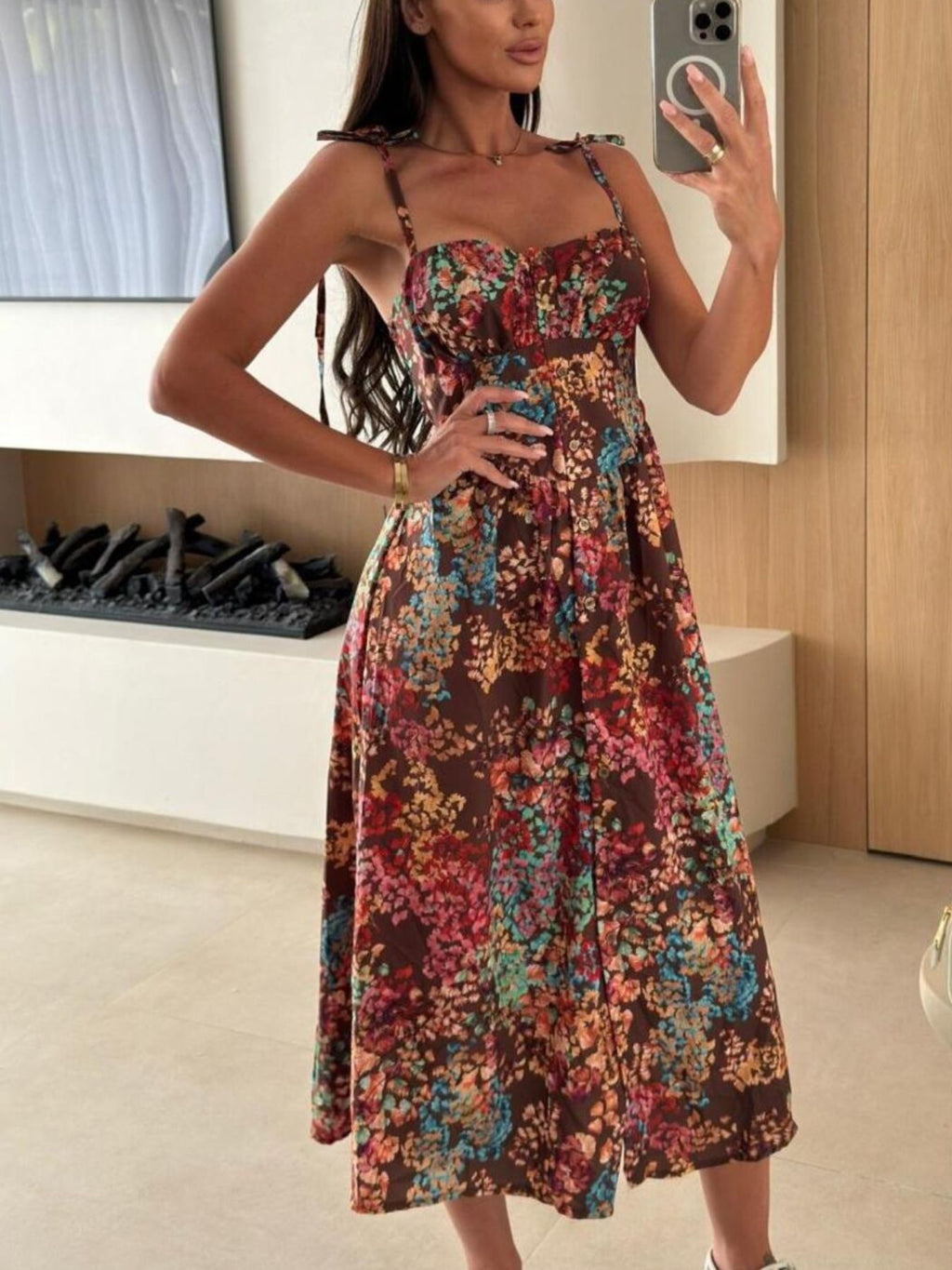 Striped Tie-shoulder Midi Dress (15)