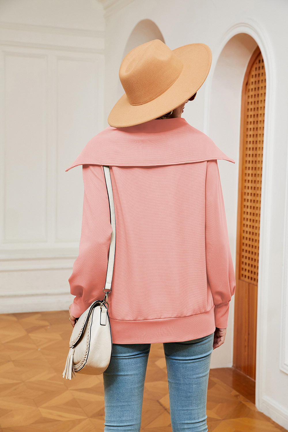 Half-zip Collared Sweatshirt (8)