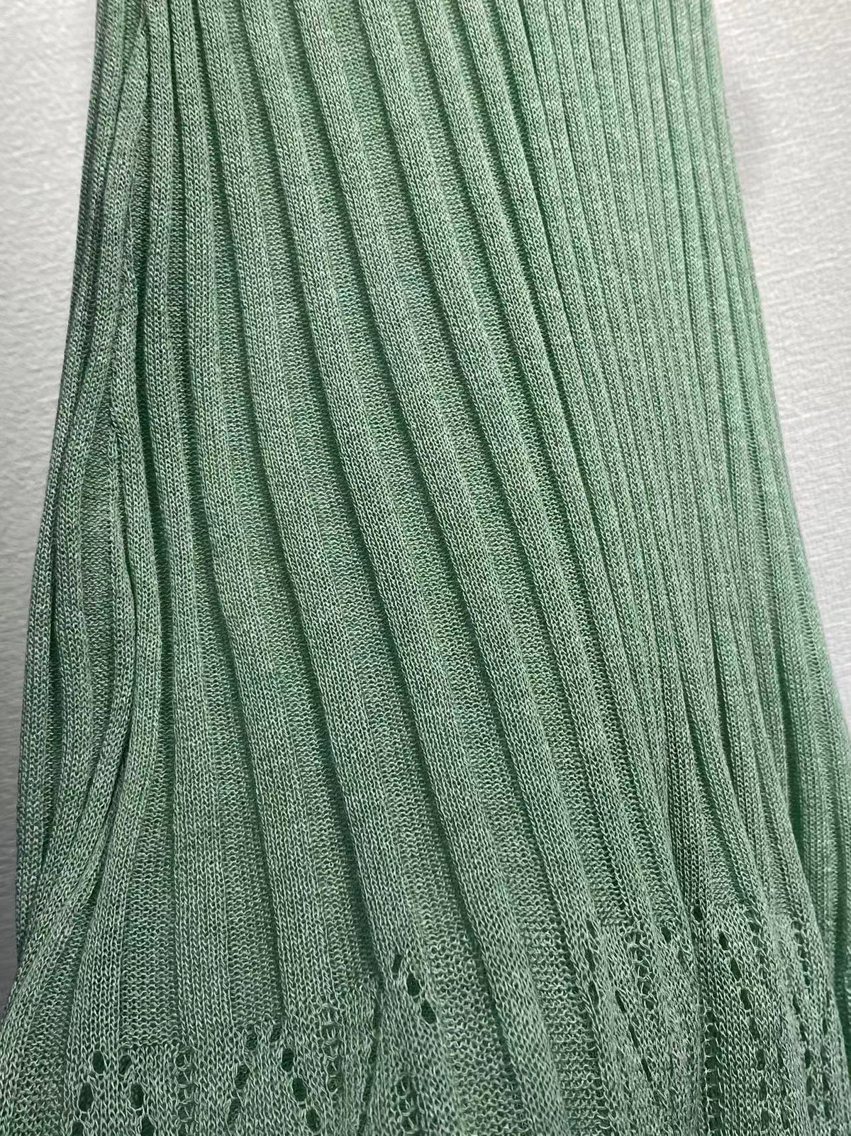 Summer Thin Hollow High Elastic Ice Silk Midi Dress photo 3