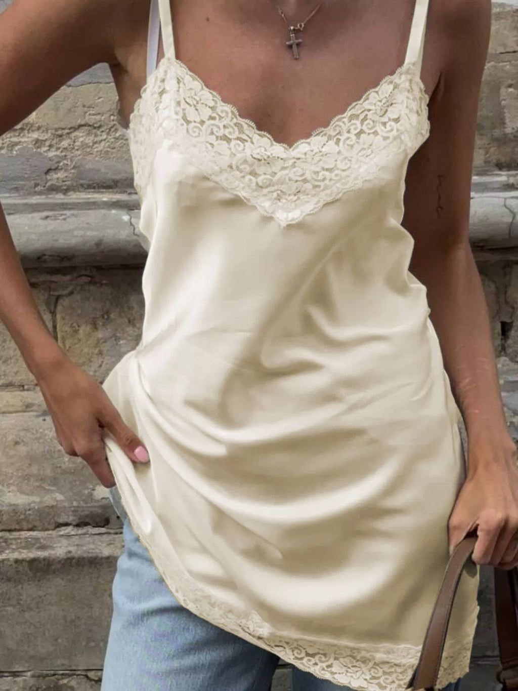 Lace Detail V-neck Cami (16)
