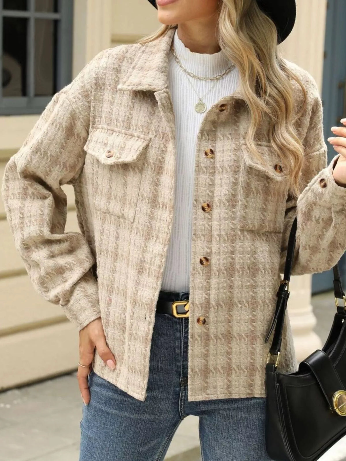 Plaid Button Up Long Sleeve Jacket (21)