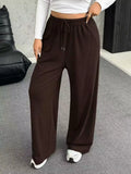Full Size Drawstring Wide Leg Pants Plus