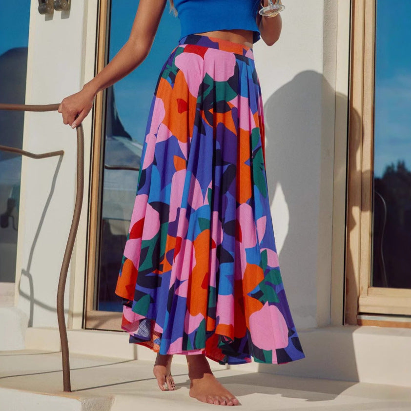 Casual Print Bohemian Midi Skirt photo 2