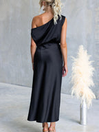 One-shoulder Tied Midi Dress (10)