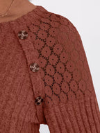 Ribbed Knit T-shirt Lace Shoulder Detail (24)