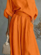Full Size One Shoulder Top Wide Leg Pants Set Plus (12)