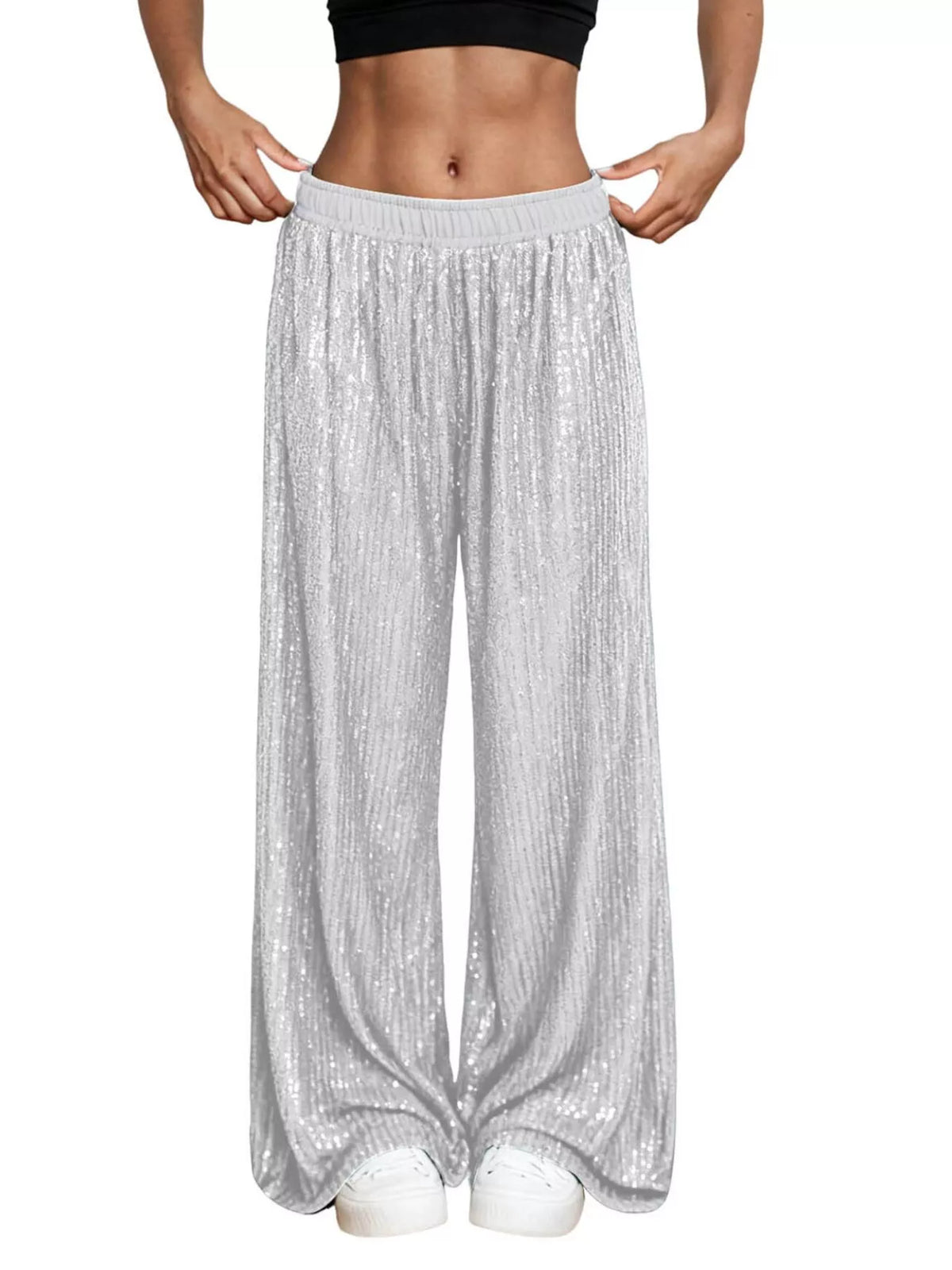 Sequin Wide-leg Pants (7)
