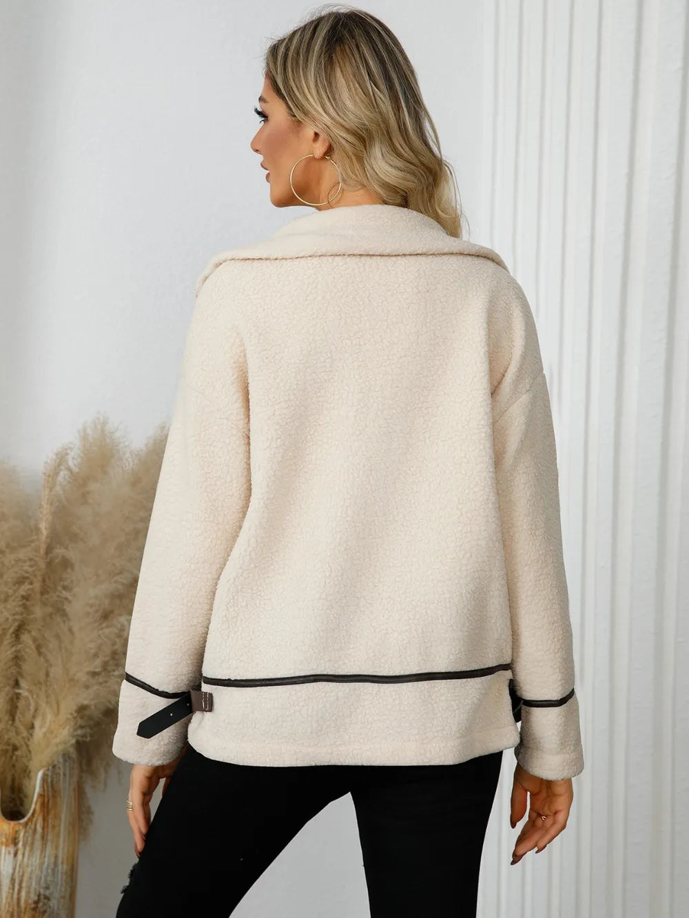 Pocketed Button Down Collared Neck Jacket (2)