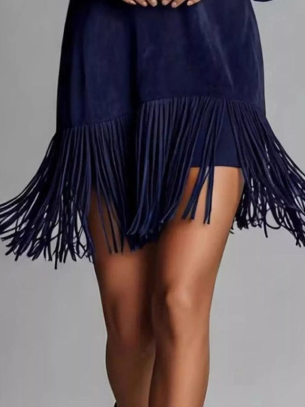 Fringed Lantern Sleeve Dress (10)