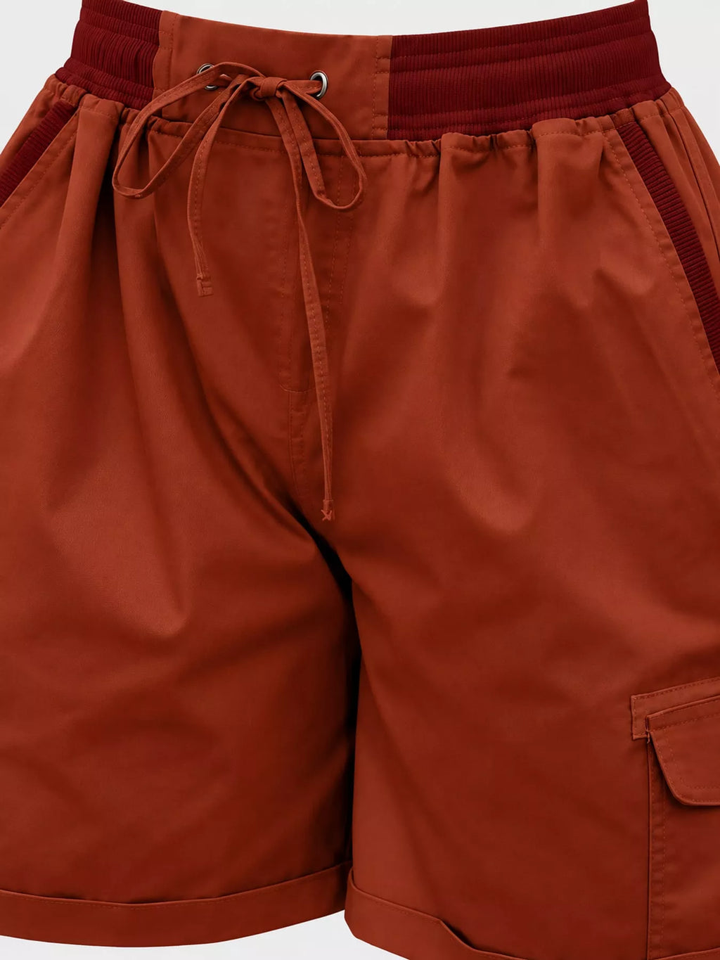 Full Size Drawstring Cargo Shorts Plus (18)