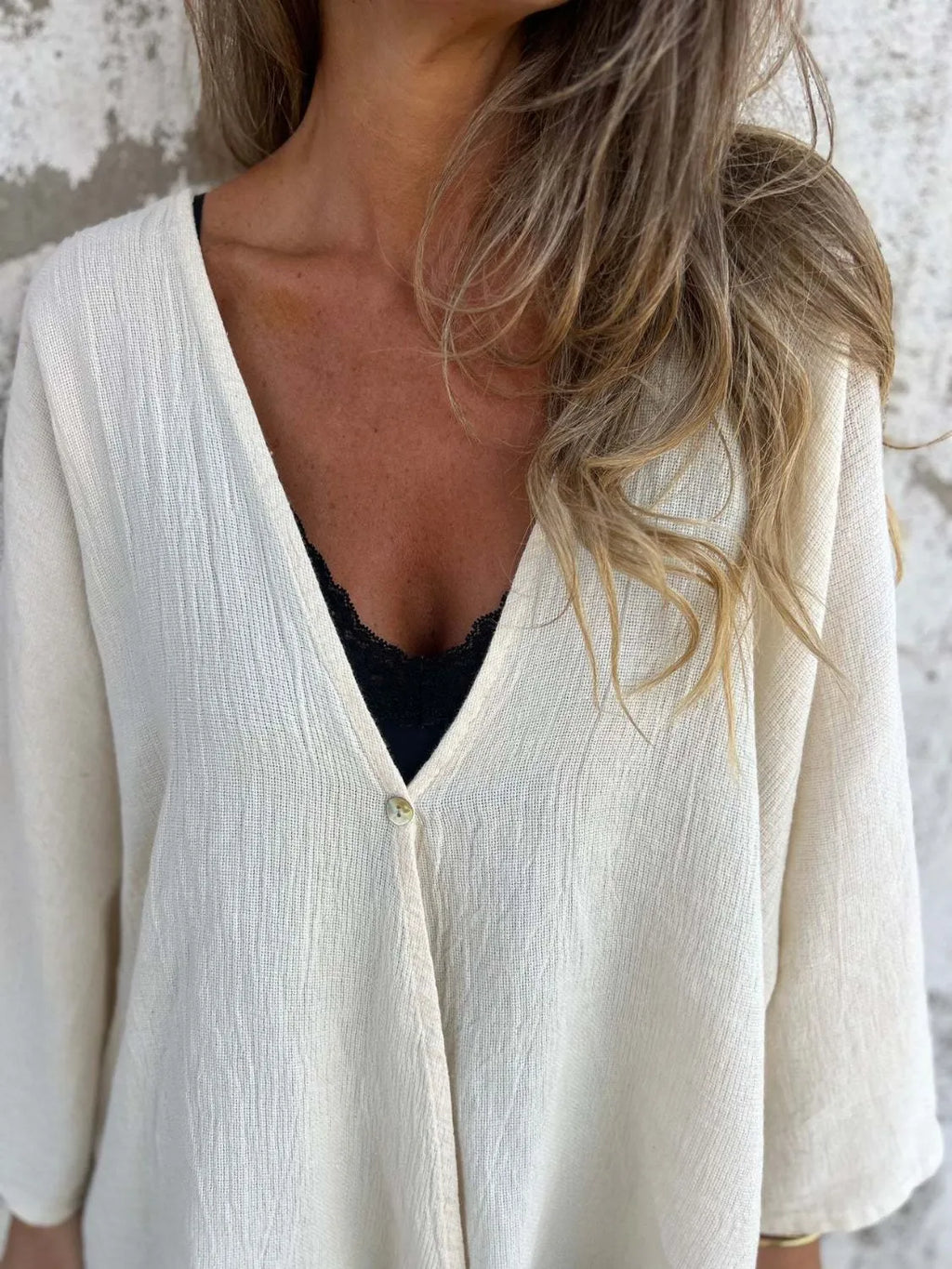 Full Size One Button Long Sleeve Shirt Plus (8)
