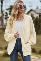 Drawstring Zip Up Dropped Shoulder Hoodie (31)