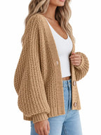 Full Size Chunky Knit Button-down Cardigan Plus (2)