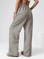 Striped High-waisted Wide Leg Pants (16)