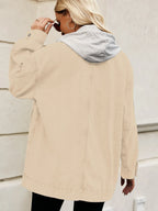 Oversized Button Up Denim Jacket Hood (7)