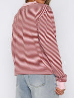 Striped Oversized Round Neck Sweatshirt (9)