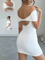 Off-shoulder Bodycon Mini Dress (2)