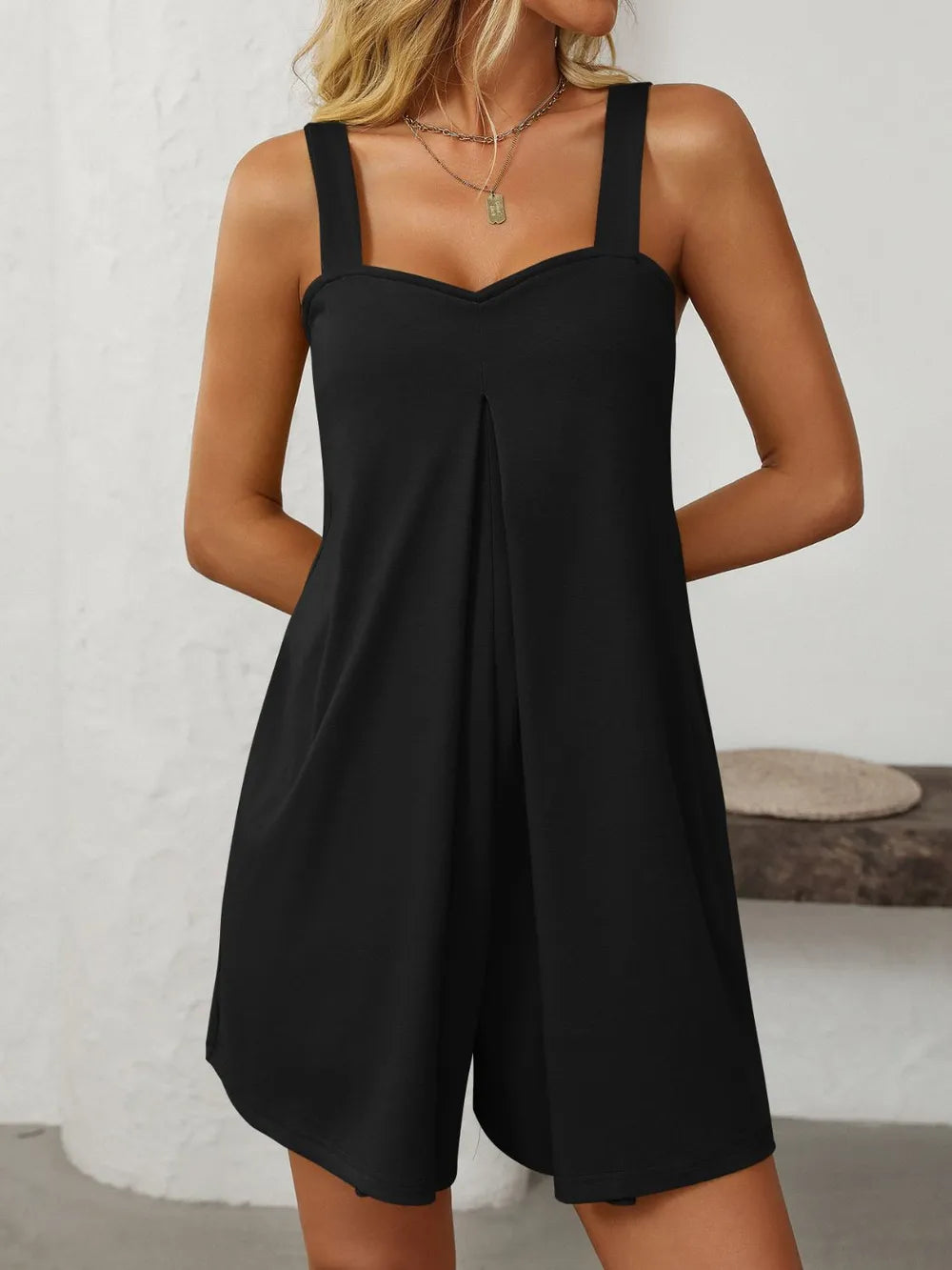 Sweetheart Neck Wide Strap Romper Pockets (8)