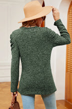 Round Neck Puff Sleeve T-shirt (2)