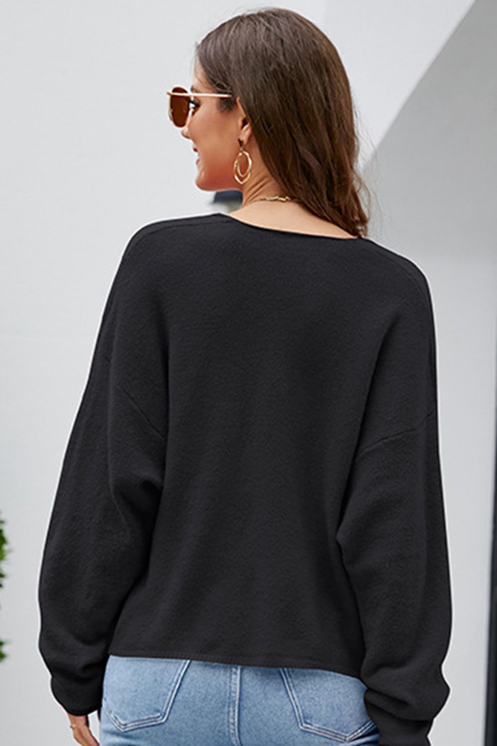 V-neck Center Seam Sweater (2)