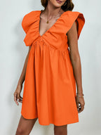V-neck Cap Sleeve Mini Dress (5)