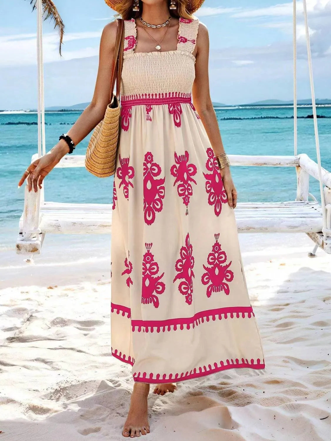 Smocked Printed Wide Strap Maxi Dress (24)