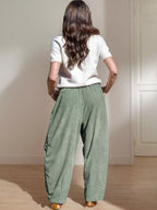 Casual Corduroy Wide Leg Pants Pockets (5)