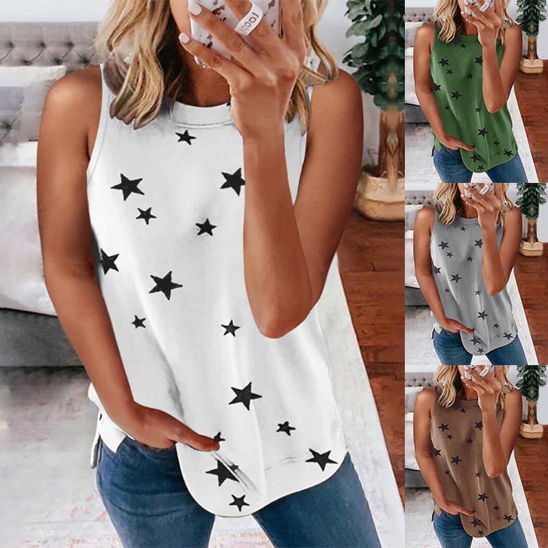 Printed Sleeveless Top Pullover Tank photo 1