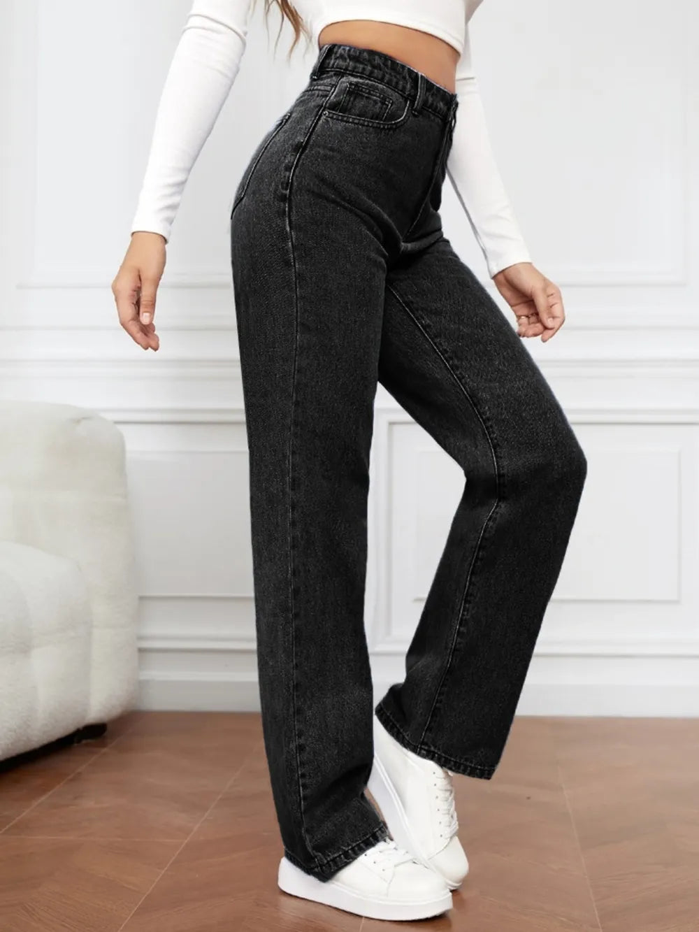High Waist Straight Jeans (9)