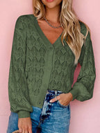 Openwork Button Up Cardigan (19)