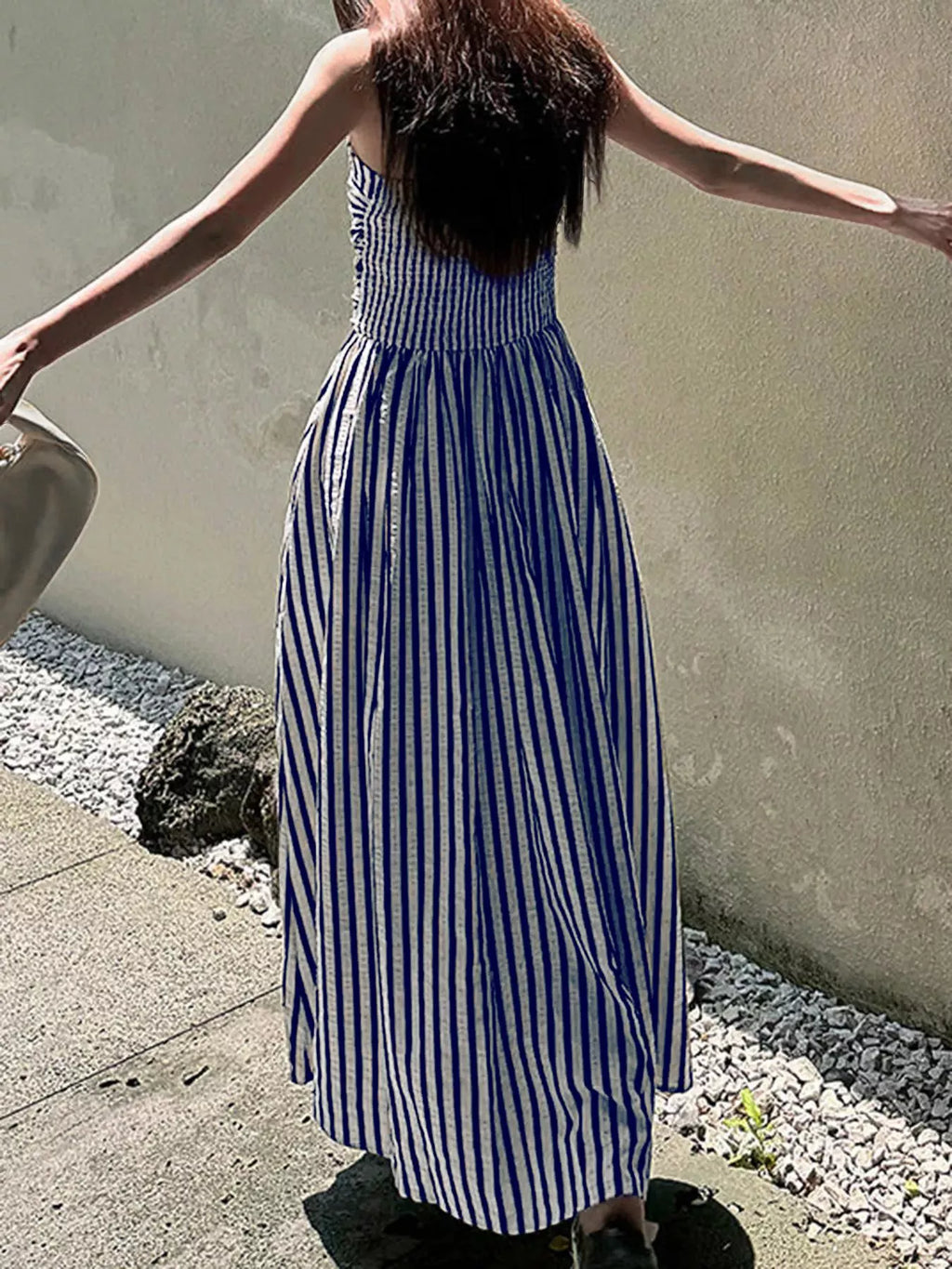 Striped Sleeveless Maxi Dress (10)